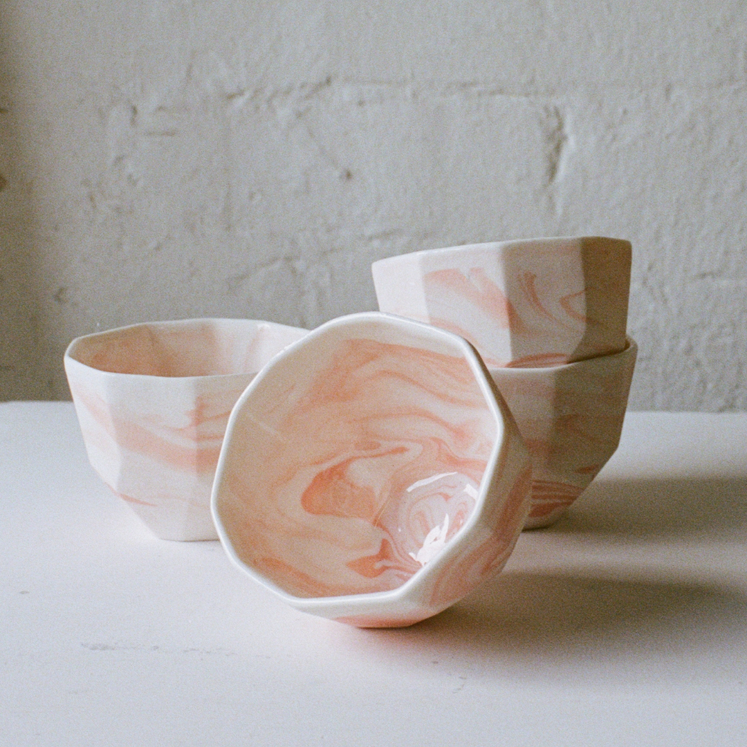 Pink Marbled Gem Cup