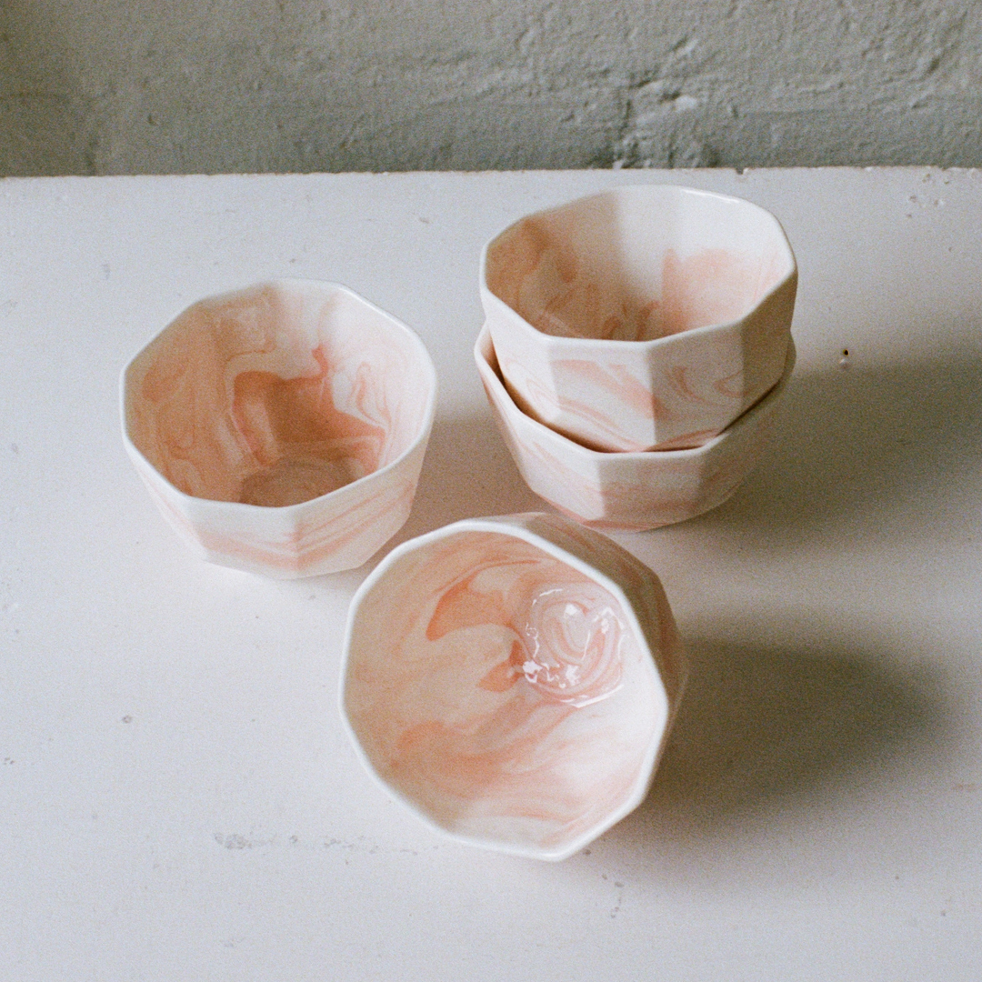 Pink Marbled Gem Cup