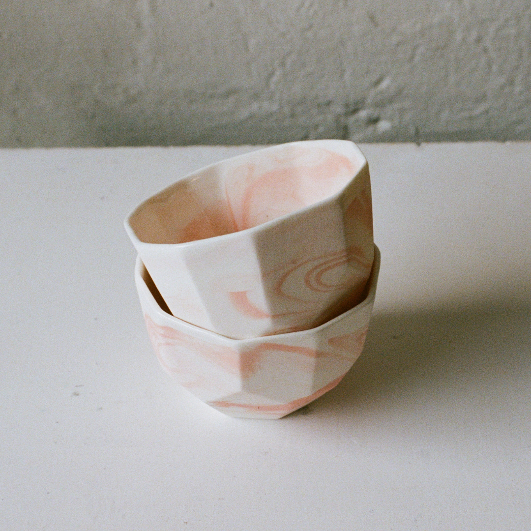 Pink Marbled Gem Cup