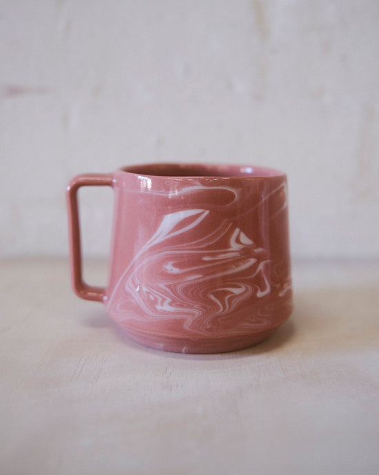 Inverted Pink Marbled Forma Mug