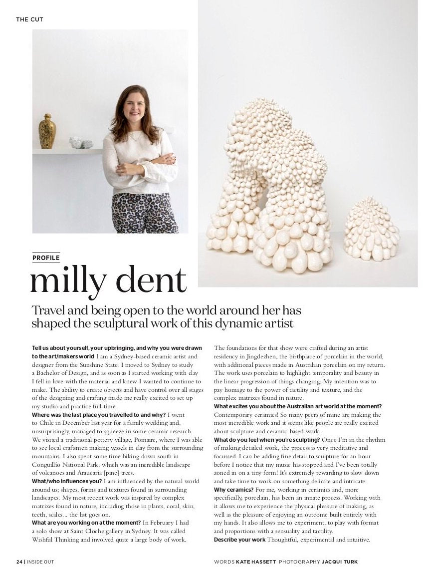 Inside Out Magazine Feature - June 2020 - Milly Dent
